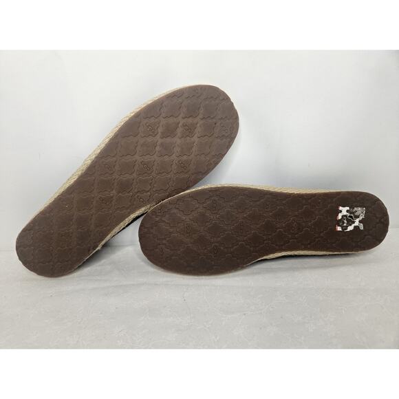 UGG Gray Canvas Tie Back Logo Slide On Flats Moccasin Loafers US 9 EU40 1003493 - Picture 8 of 8